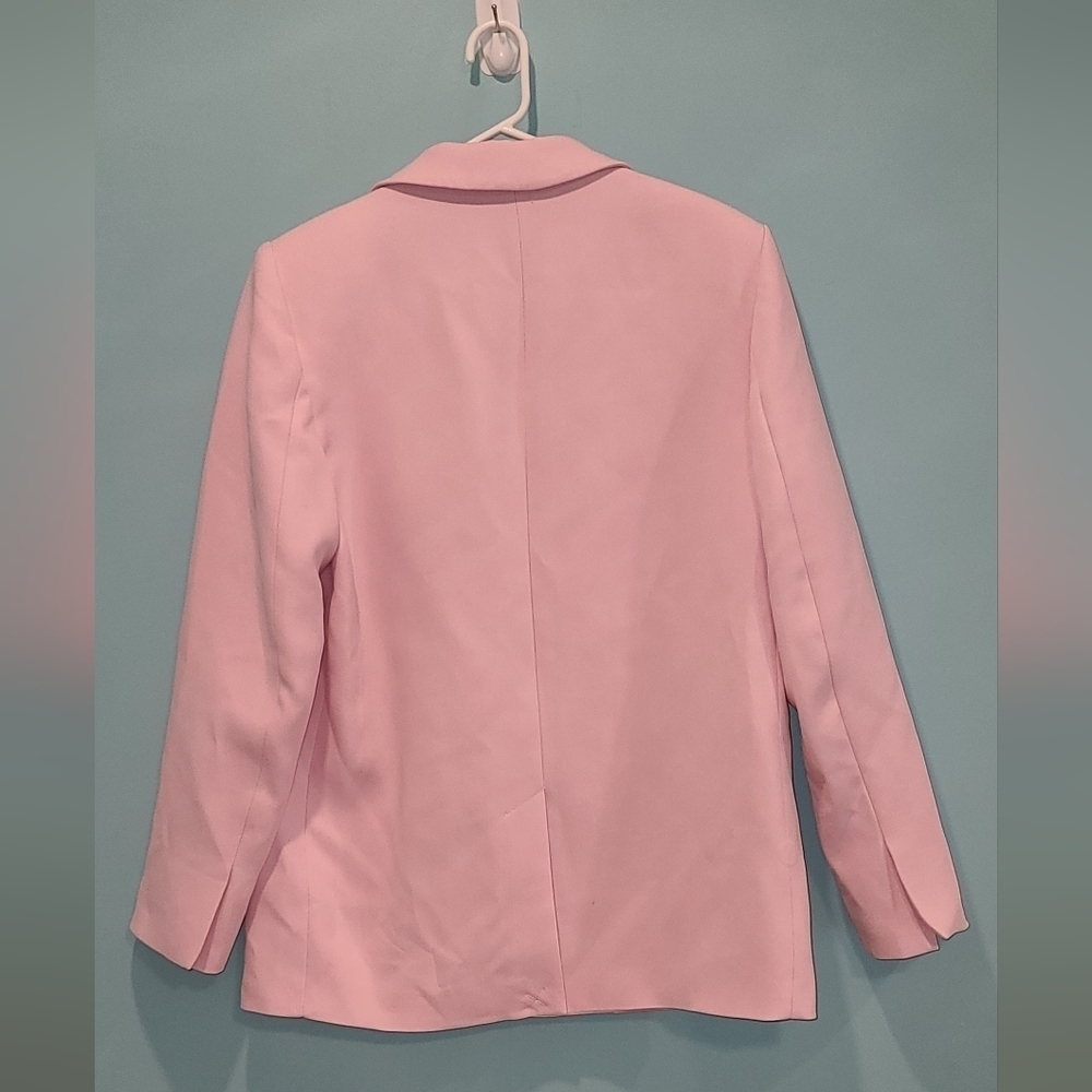 NWT ZARA straight cut blazer Pink  M - Picture 14 of 15